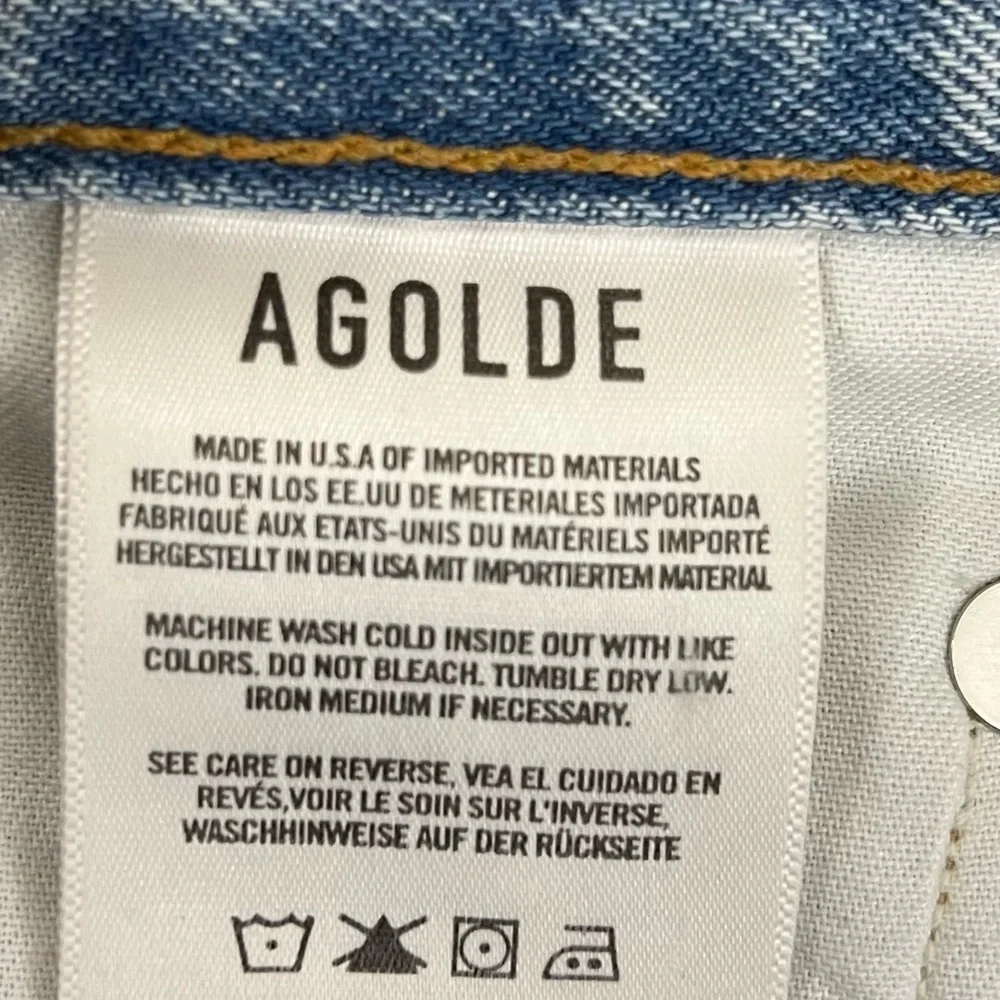 AGOLDE Blue Broken Waistband Jeans